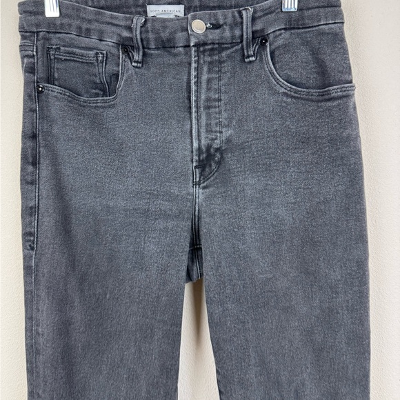 Good American High Rise Straight Leg Grey Denim Ankle Jeans Size 14 - Picture 4 of 5